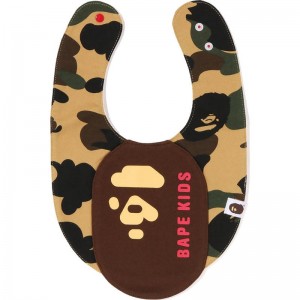 Kids' Bape 1st Camo Ape Head Motif Bib Accessories Yellow USA | YS6698168
