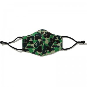Kids' Bape Abc Camo Mask Accessories Green USA | NC3669269