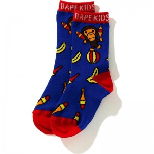 Kids' Bape Baby Milo Circus Socks Socks Navy USA | EJ5612962
