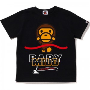 Kids' Bape Baby Milo Goal Tee T Shirts Black USA | UC6764874