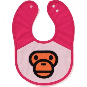 Kids' Bape Baby Milo Pile Bib Accessories Pink USA | KR0327537