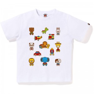 Kids' Bape Baby Milo Toy Box Tee #1 T Shirts White USA | HN9092402