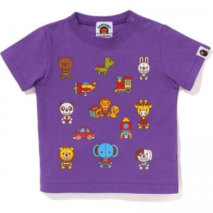 Kids' Bape Baby Milo Toy Box Tee #1 T Shirts Purple USA | NA1802882