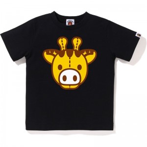 Kids' Bape Baby Milo Toy Box Tee #2 T Shirts Black Yellow USA | LO4798378