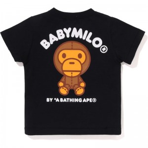 Kids' Bape Baby Milo Toy Box Tee #2 T Shirts Black White USA | FI7014104