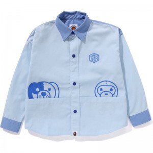 Kids' Bape Baby Milo Toy Shirt Relaxed Fit Shirts Sax USA | BF5693963
