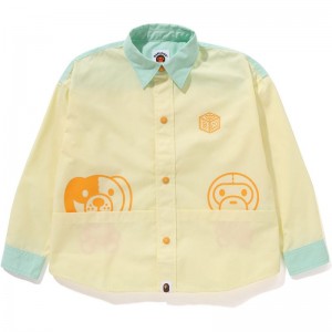 Kids' Bape Baby Milo Toy Shirt Relaxed Fit Shirts Yellow USA | YQ3694964