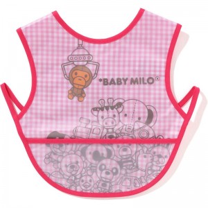 Kids' Bape Check Baby Milo Ufo Game Food Bib Accessories Pink USA | JT3980890