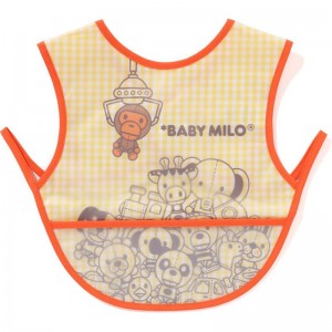 Kids' Bape Check Baby Milo Ufo Game Food Bib Accessories Yellow USA | CH3721271