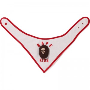 Kids' Bape Color Camo Bandana Reversible Bib Accessories Red USA | NO5620060