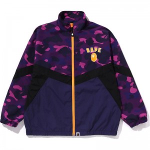 Kids' Bape Color Camo Block Jacket Loose Fit Jackets Purple USA | XB8657767