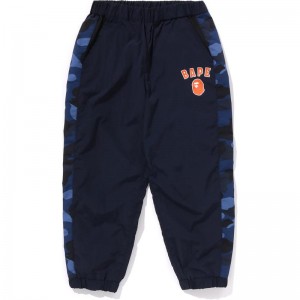 Kids' Bape Color Camo Block Track Pants Loose Fit Pants Navy USA | FJ3014404