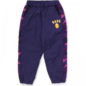 Kids' Bape Color Camo Block Track Pants Loose Fit Pants Purple USA | IR5130710