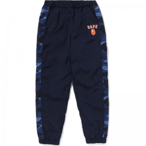 Kids' Bape Color Camo Block Track Pants Loose Fit Pants Navy USA | DT8047407