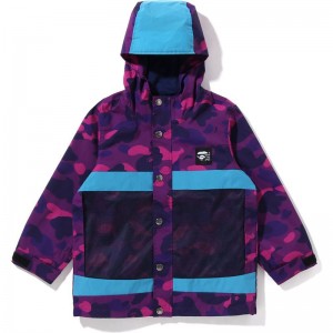 Kids' Bape Color Camo Hoodie Jacket Hoodie Purple USA | HW6867687