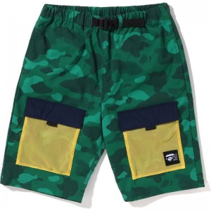 Kids' Bape Color Camo Mesh Pocket Shorts Shorts Green USA | AS5896686