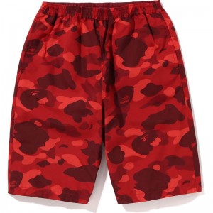 Kids' Bape Color Camo Shark Reversible Shorts Shorts Red USA | KP2365835