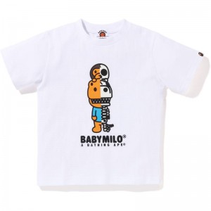 Kids' Bape Glow In The Dark Rex Bone Tee T Shirts Green USA | FC3799279