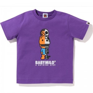 Kids' Bape Glow In The Dark Rex Bone Tee T Shirts White USA | ON5217227
