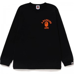 Kids' Bape Liquid Camo Ape Head L/S Tee Jr T Shirts Black Green USA | KL8450240