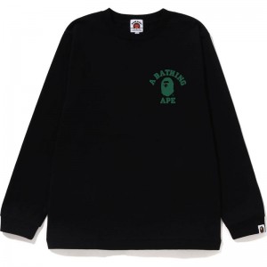 Kids' Bape Liquid Camo Ape Head L/S Tee Jr T Shirts Black USA | VW3520550