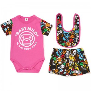 Kids' Bape Milo All Safari Baby Gift Set Gift Set Pink USA | ZP1359239