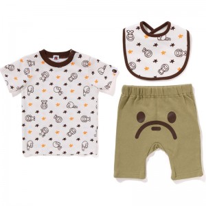 Kids' Bape Milo Monogram Sta Baby Gift Set Kb Gift Set White USA | GP0145615