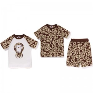Kids' Bape Solid Baby Milo Gift Set Gift Set Brown USA | CY6311431