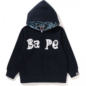 Kids' Bape X Chocomoo Zip Hoodie Hoodie Navy USA | LV4216026