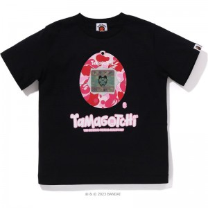 Kids' Bape X Tamagotchi Tee #2 T Shirts Black Pink USA | CX7977397