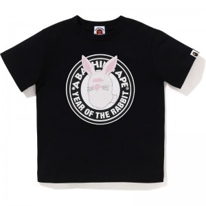 Kids' Bape Year Of The Rabbit Tee T Shirts Black USA | ON1139319