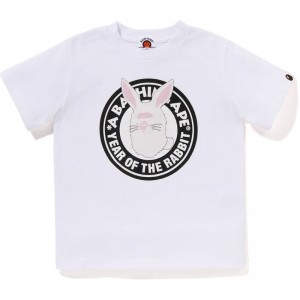 Kids' Bape Year Of The Rabbit Tee T Shirts White USA | FE7280020