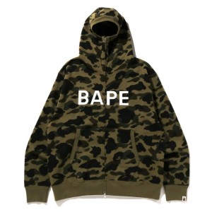 Men Bape 1st Camo Full Zip Hoodie Hoodie Green USA | JL7137417