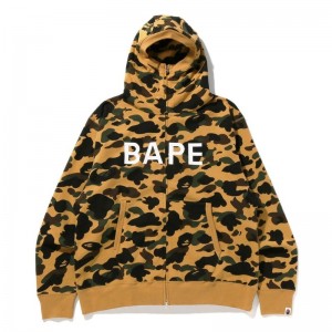 Men Bape 1st Camo Full Zip Hoodie Hoodie Yellow USA | OZ1528858