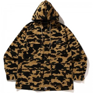 Men Bape 1st Camo Mask Hoodie Shirt Hoodie Yellow USA | ZP6249629