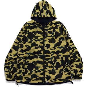 Men Bape 1st Camo Reversible Hoodie Jacket Hoodie Yellow USA | XG8161211