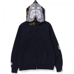 Men Bape 1st Camo Tiger Full Zip Hoodie Hoodie Navy USA | TI6228728