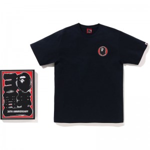 Men Bape 30th Anniv. Tee #3 T Shirts Navy USA | QS8044504