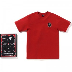 Men Bape 30th Anniv. Tee #3 T Shirts Red USA | BG9083703