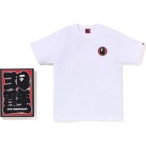 Men Bape 30th Anniv. Tee #3 T Shirts White USA | JO1646266