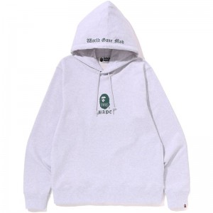 Men Bape A Bathing Ape Pullover Hoodie Hoodie Grey USA | BD6054604