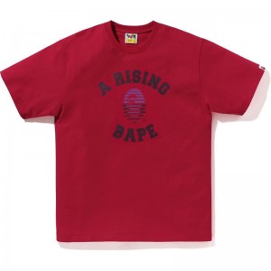 Men Bape A Rising Tee T Shirts Purple USA | VF3367537