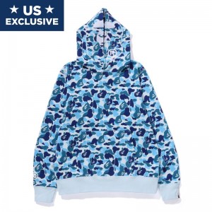 Men Bape Abc Camo 2nd Ape Pullover Hoodie Hoodie Blue USA | SU7631161