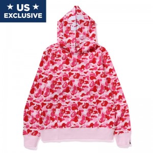 Men Bape Abc Camo 2nd Ape Pullover Hoodie Hoodie Pink USA | OY2855685