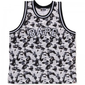 Men Bape Abc Camo Basketball Tank Top T Shirts Grey USA | CK7603463