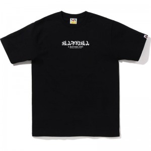 Men Bape Abc Camo Kanji Tee T Shirts Black USA | SC2120010