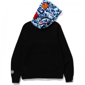 Men Bape Abc Camo Shark Pullover Hoodie Hoodie Black USA | BX4724174