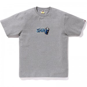 Men Bape Abc Camo Spray Can Tee T Shirts Grey USA | PS0807987