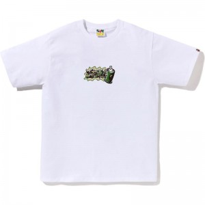 Men Bape Abc Camo Spray Can Tee T Shirts White USA | MR3465845