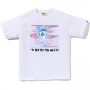 Men Bape Aero Tee T Shirts White USA | UA6614964
